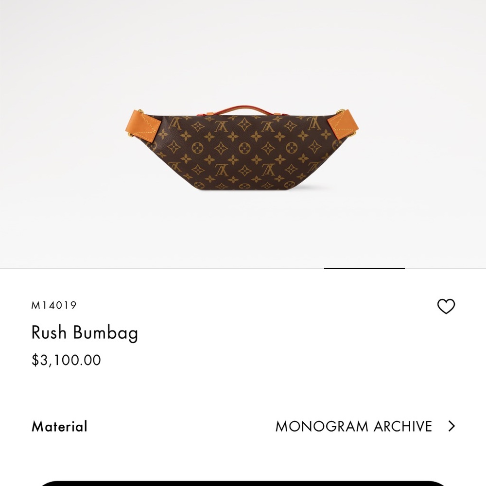 Louis Vuitton Monogram Rush Bumbag in Brown and Tan - Picture 6 of 6